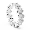 14K Gold 2.99 CT Oval Lab Diamond Bezel Set Eternity Band