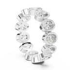 14K Gold 2.99 CT Oval Lab Diamond Bezel Set Eternity Band