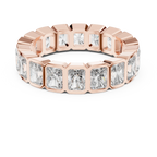 3.24 CTW VVS1 D Color Princess Moissanite Bezel Set Eternity Band 