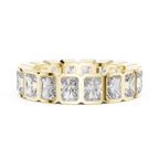 3.24 CTW VVS1 D Color Princess Moissanite Bezel Set Eternity Band 