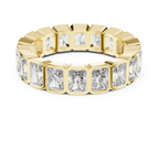 3.24 CTW VVS1 D Color Princess Moissanite Bezel Set Eternity Band 