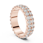 Two-Row Moissanite Diamond Eternity Band 2.60 CTW