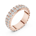 Two-Row Moissanite Diamond Eternity Band 2.60 CTW