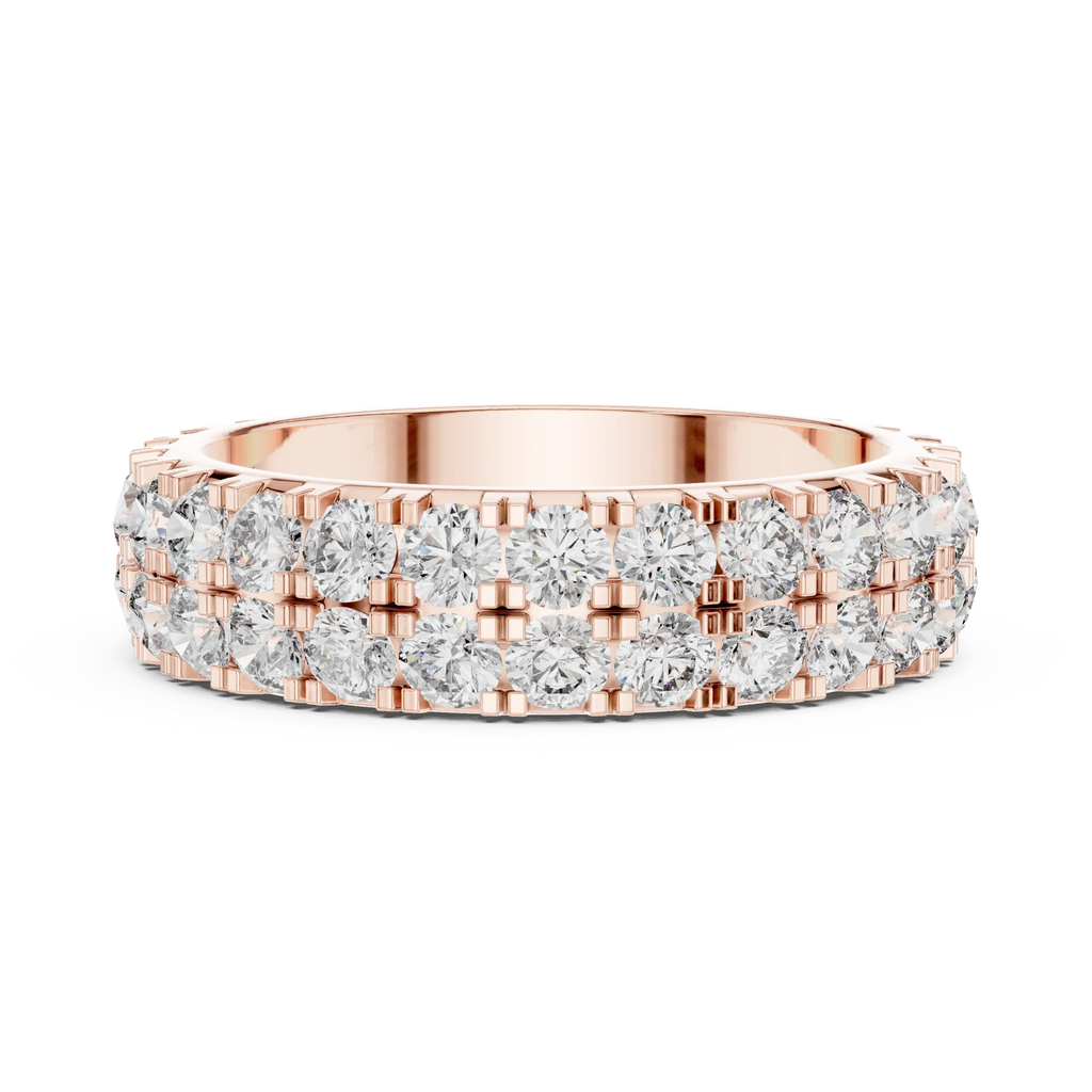Two-Row Moissanite Diamond Eternity Band 2.60 CTW