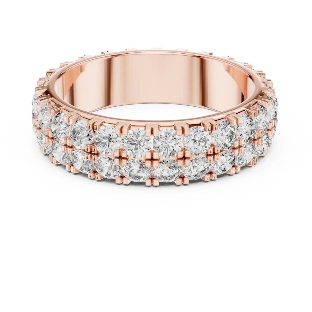 Two-Row Moissanite Diamond Eternity Band 2.60 CTW