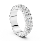 Two-Row Moissanite Diamond Eternity Band 2.60 CTW
