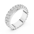 Two-Row Moissanite Diamond Eternity Band 2.60 CTW