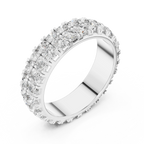 Two-Row Moissanite Diamond Eternity Band 2.60 CTW