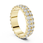 Two-Row Moissanite Diamond Eternity Band 2.60 CTW