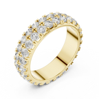 Two-Row Moissanite Diamond Eternity Band 2.60 CTW