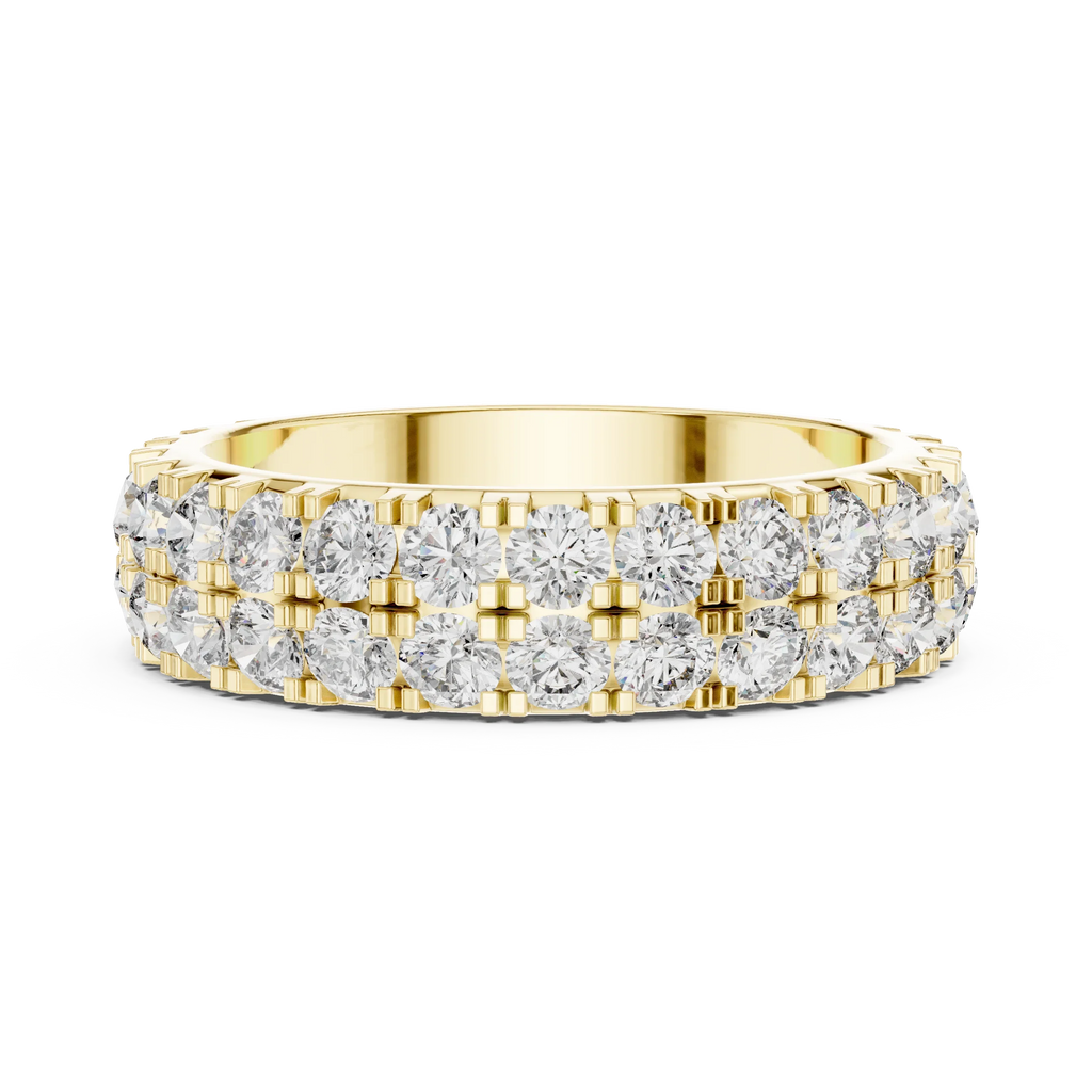 Two-Row Moissanite Diamond Eternity Band 2.60 CTW