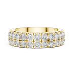 Two-Row Moissanite Diamond Eternity Band 2.60 CTW