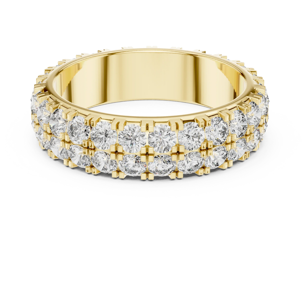 Two-Row Moissanite Diamond Eternity Band 2.60 CTW