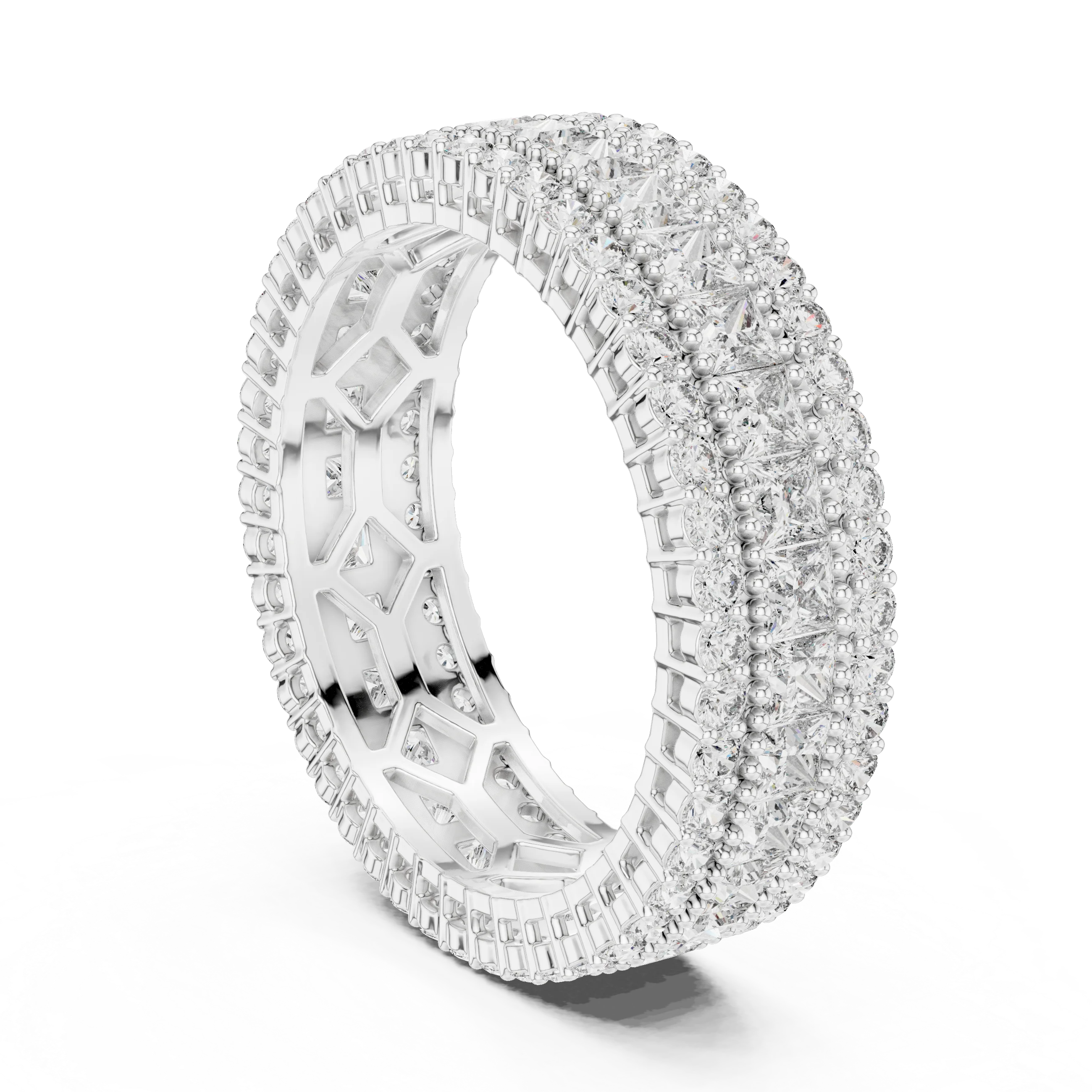 3.18 CTW Princess & Round Lab Diamond VVS Eternity Band
