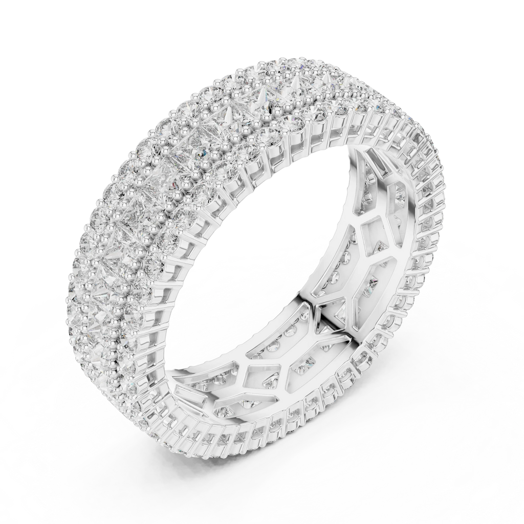 3.18 CTW Princess & Round Lab Diamond VVS Eternity Band