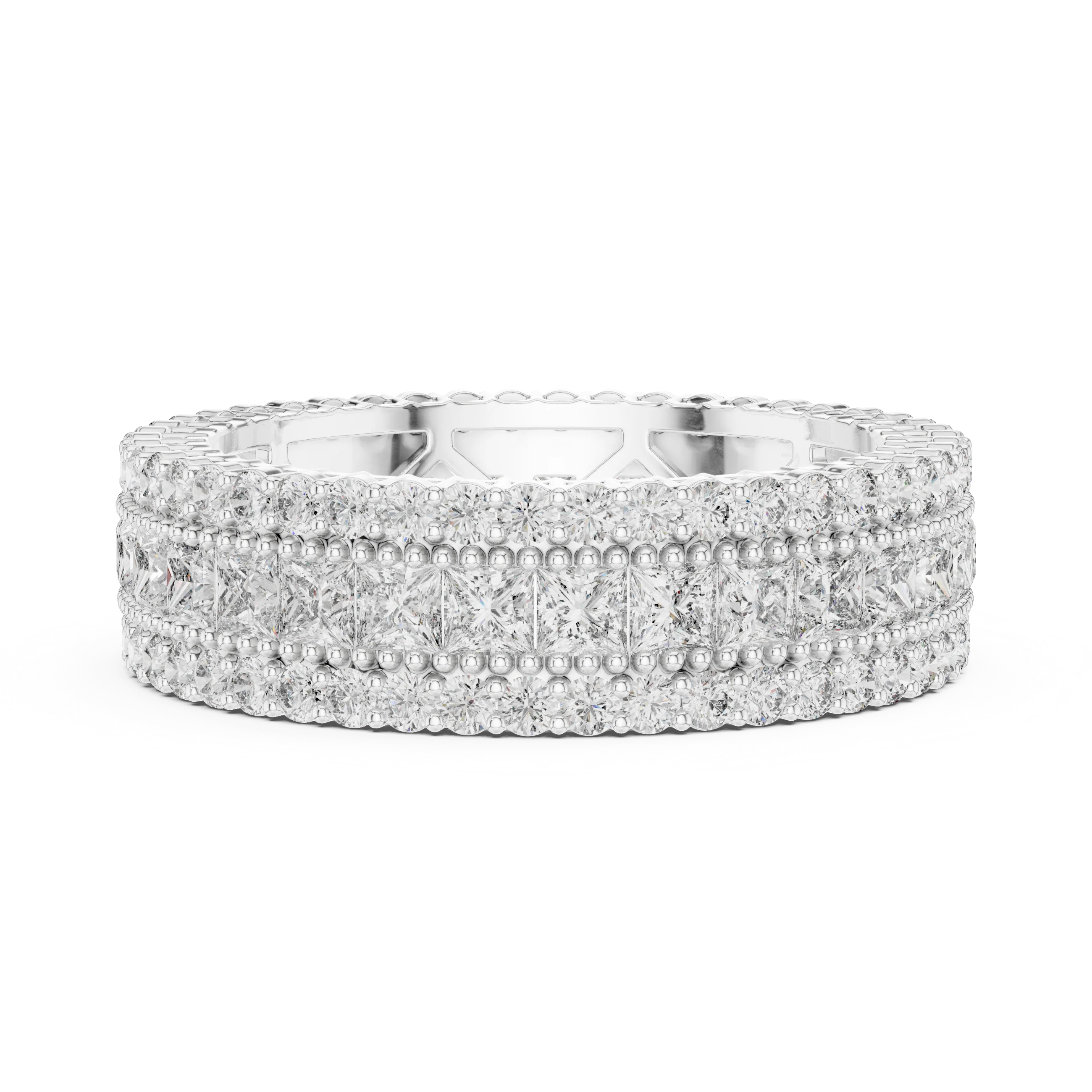 3.18 CTW Princess & Round Lab Diamond VVS Eternity Band