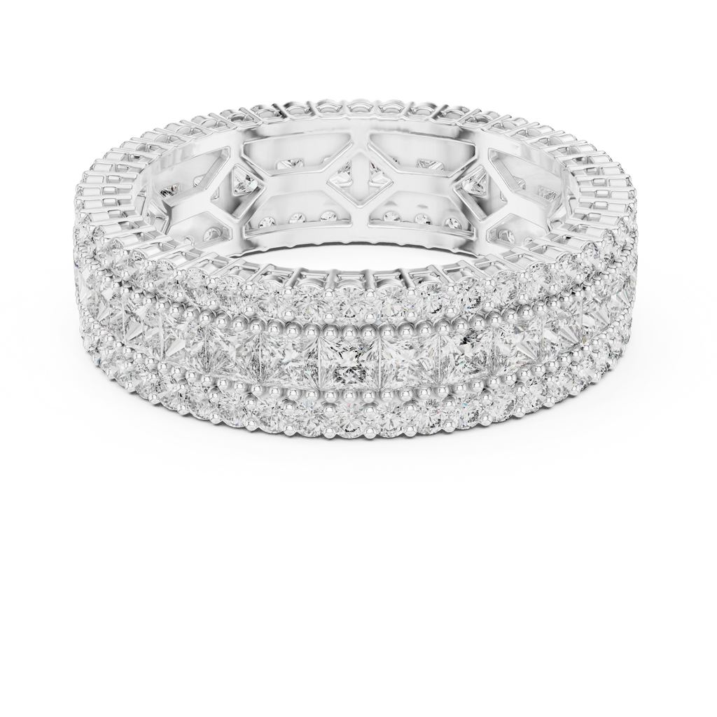 3.18 CTW Princess & Round Lab Diamond VVS Eternity Band