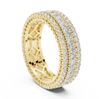 3.18 CTW Princess & Round Lab Diamond VVS Eternity Band