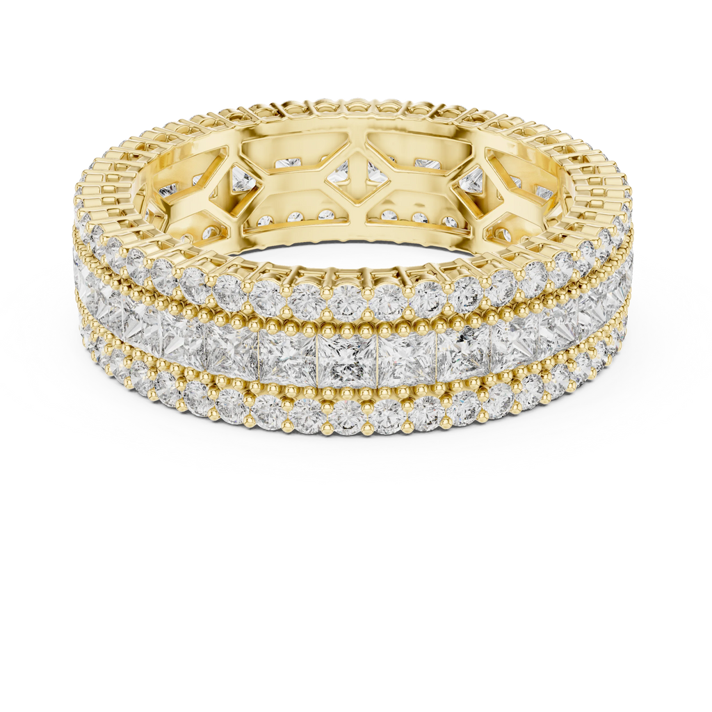 3.18 CTW Princess & Round Lab Diamond VVS Eternity Band