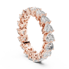 Heart Lab Grown Diamond VVS Eternity Band 4.86 CTW