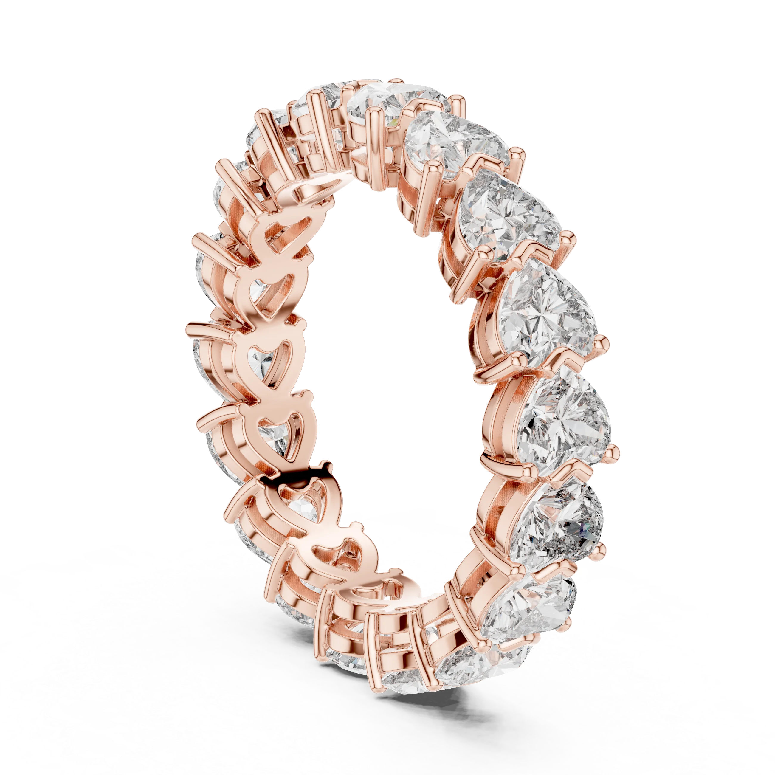 Heart Lab Grown Diamond VVS Eternity Band 4.86 CTW