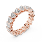 Heart Lab Grown Diamond VVS Eternity Band 4.86 CTW