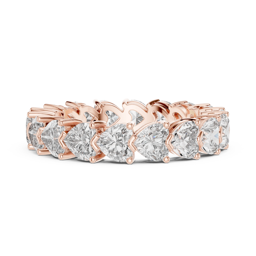 Heart Lab Grown Diamond VVS Eternity Band 4.86 CTW