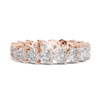 Heart Lab Grown Diamond VVS Eternity Band 4.86 CTW