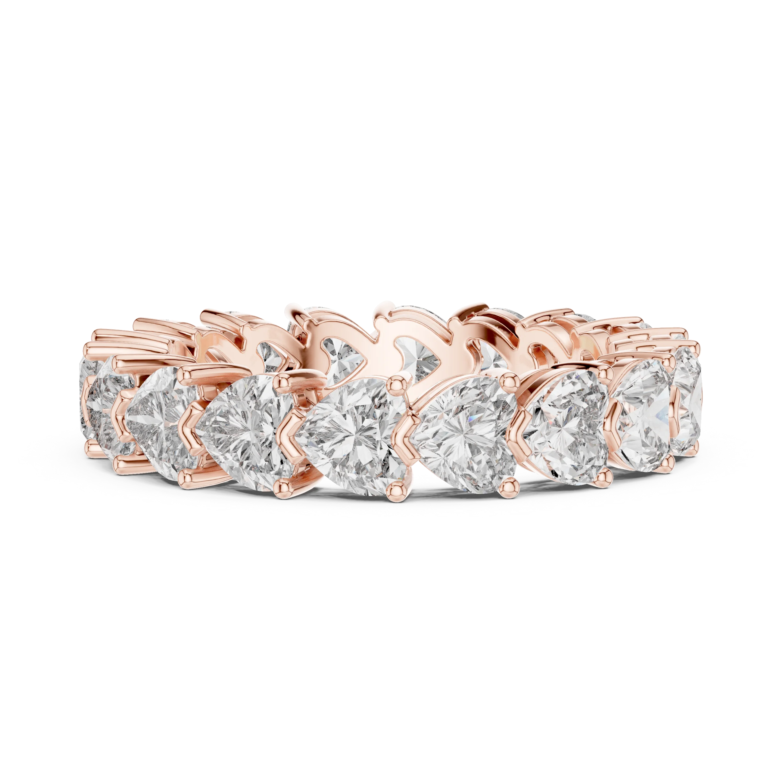 Heart Lab Grown Diamond VVS Eternity Band 4.86 CTW