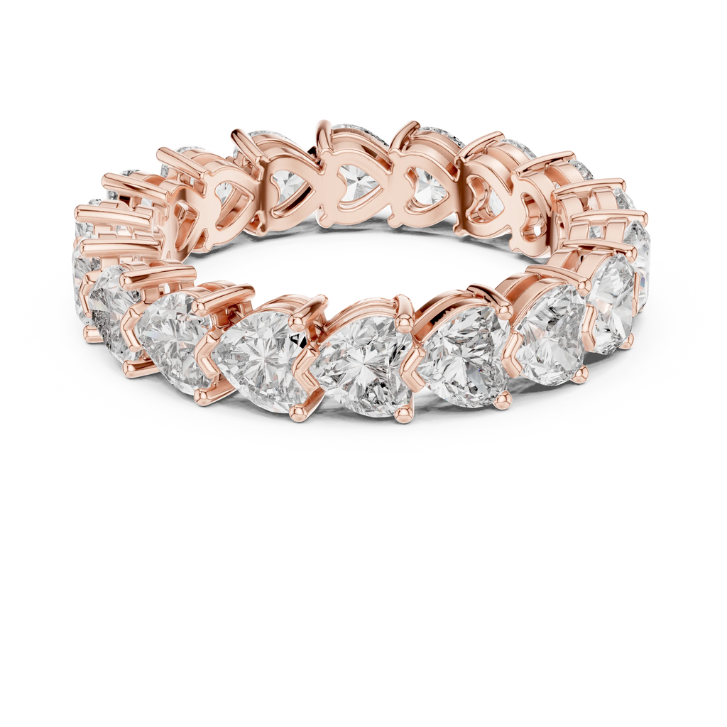 Heart Lab Grown Diamond VVS Eternity Band 4.86 CTW