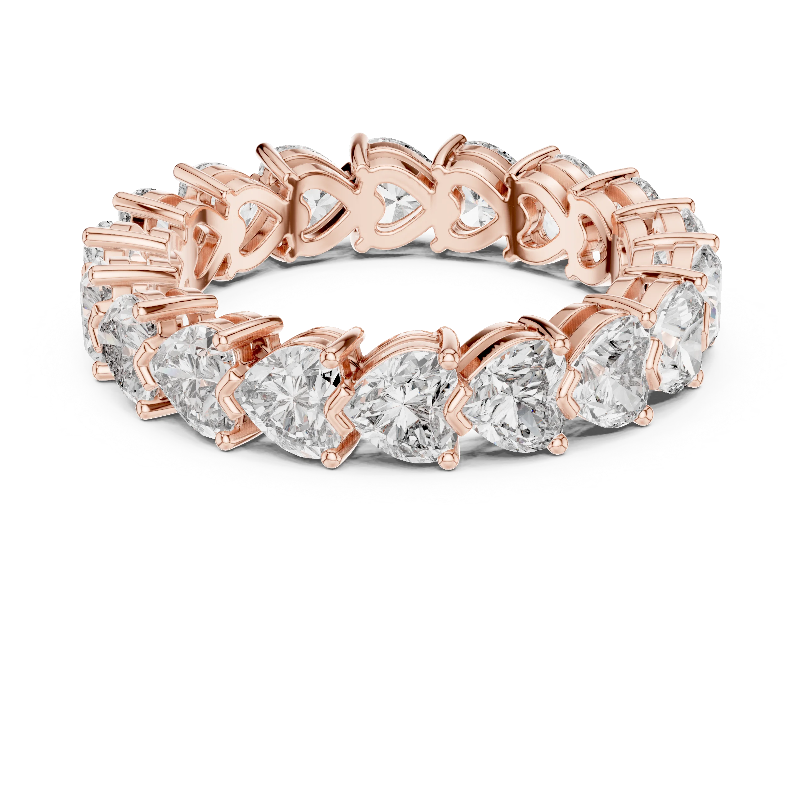 Heart Lab Grown Diamond VVS Eternity Band 4.86 CTW