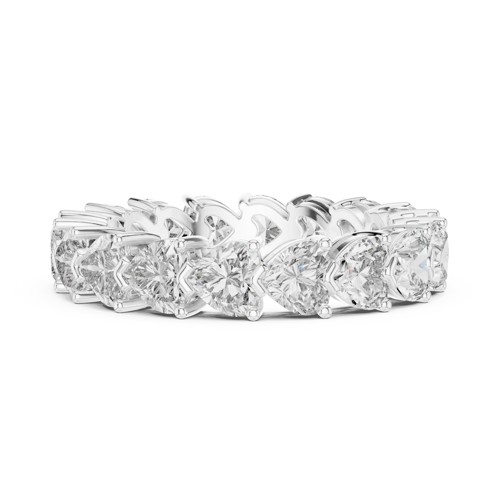 Heart Lab Grown Diamond VVS Eternity Band 4.86 CTW