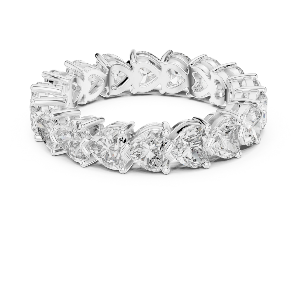 Heart Lab Grown Diamond VVS Eternity Band 4.86 CTW
