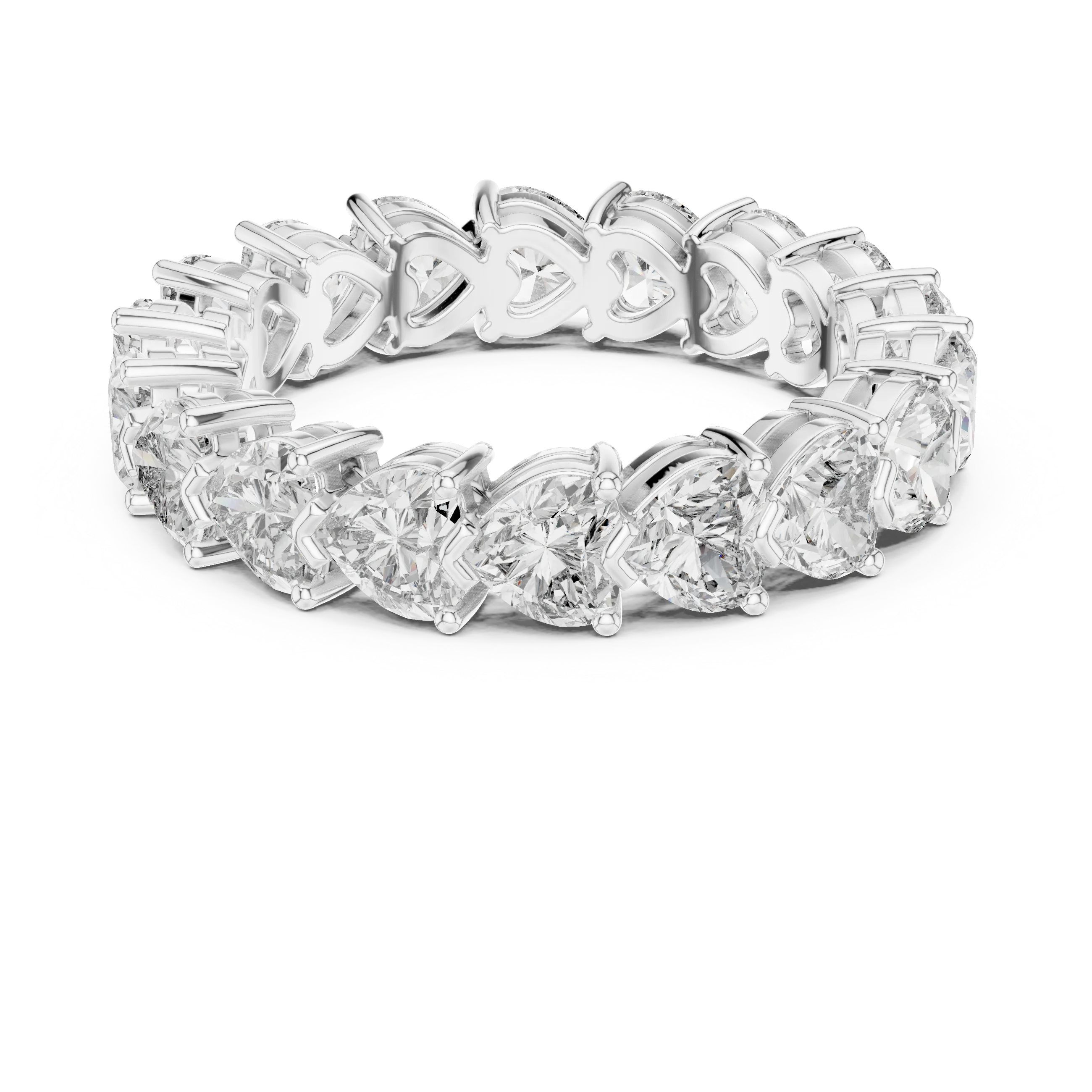 Heart Lab Grown Diamond VVS Eternity Band 4.86 CTW