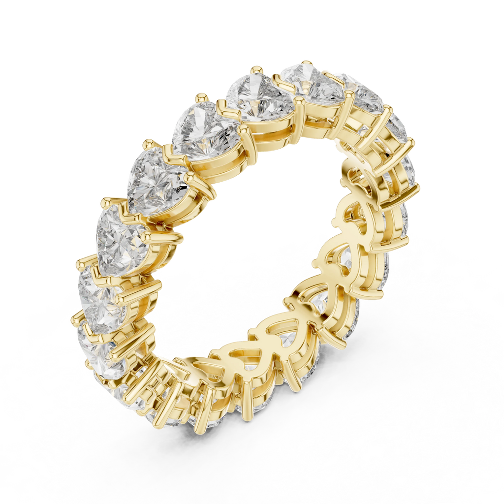 Heart Lab Grown Diamond VVS Eternity Band 4.86 CTW
