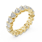 Heart Lab Grown Diamond VVS Eternity Band 4.86 CTW