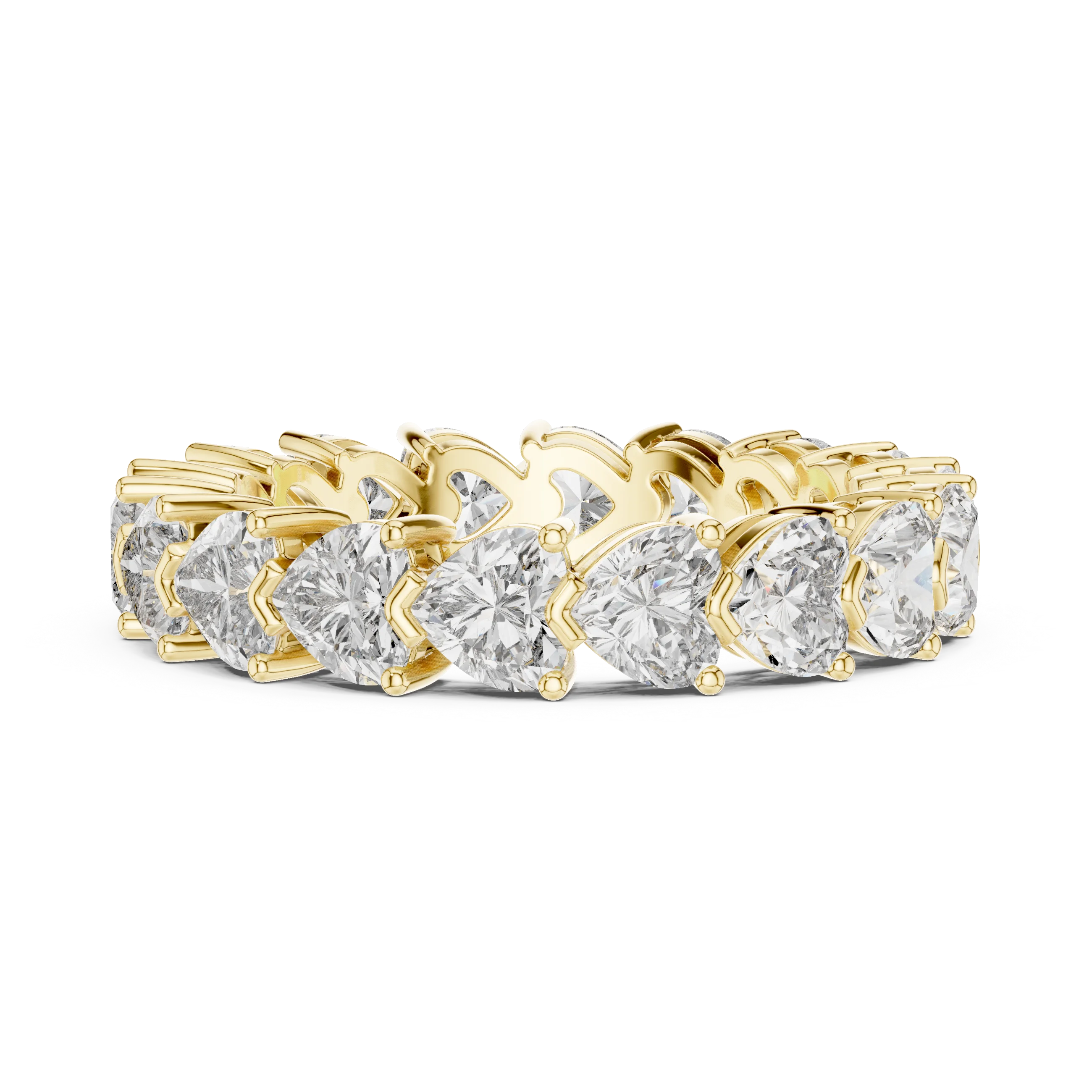 Heart Lab Grown Diamond VVS Eternity Band 4.86 CTW
