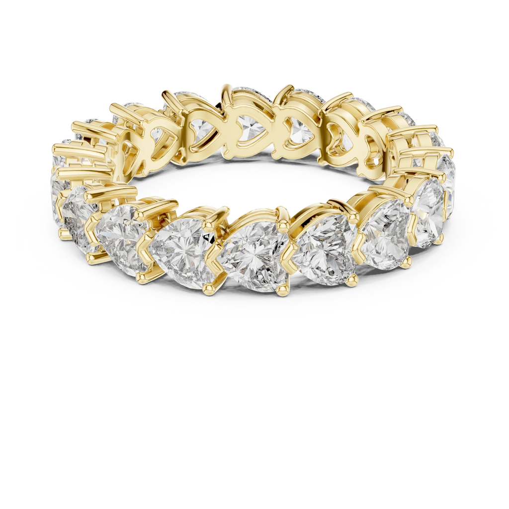 Heart Lab Grown Diamond VVS Eternity Band 4.86 CTW