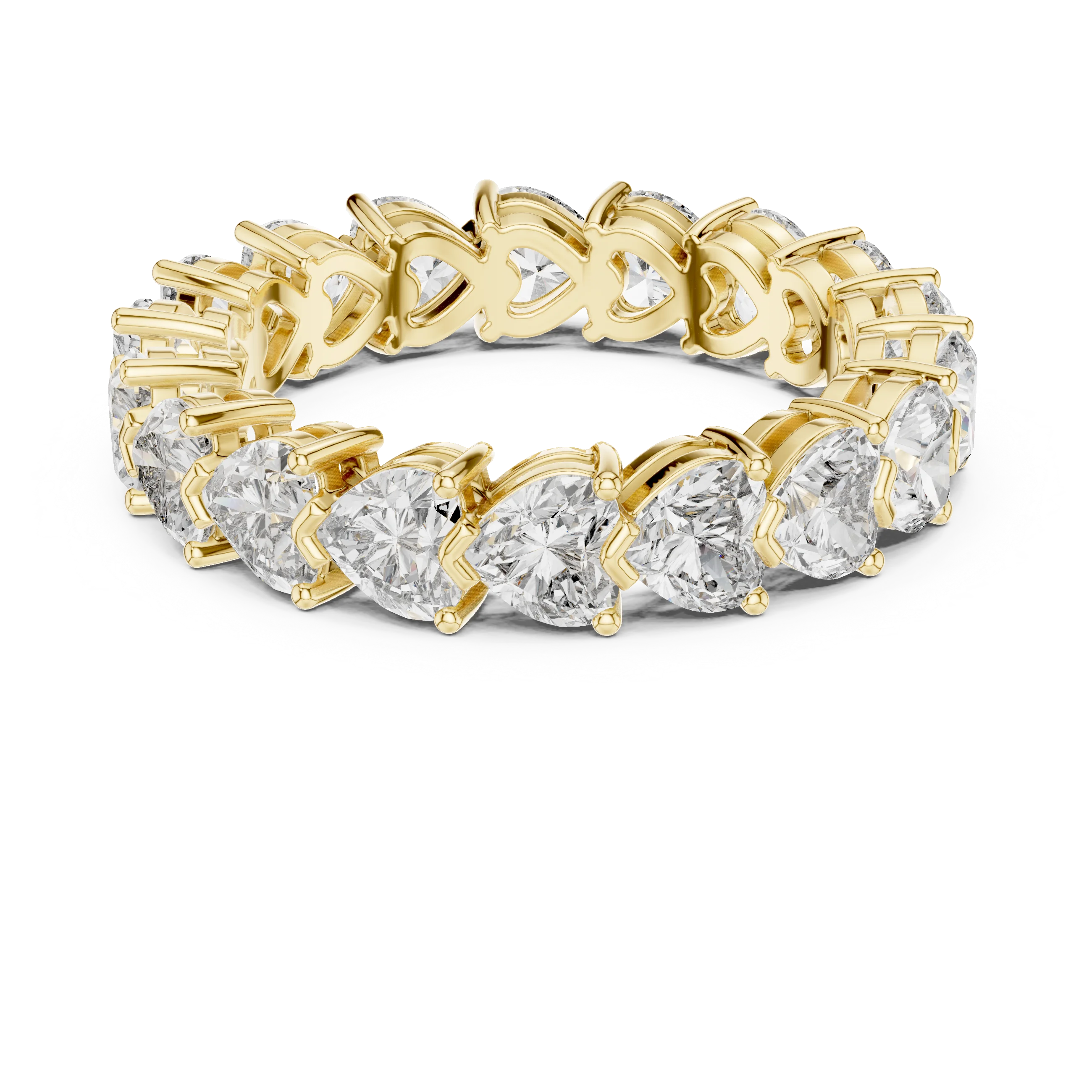 Heart Lab Grown Diamond VVS Eternity Band 4.86 CTW