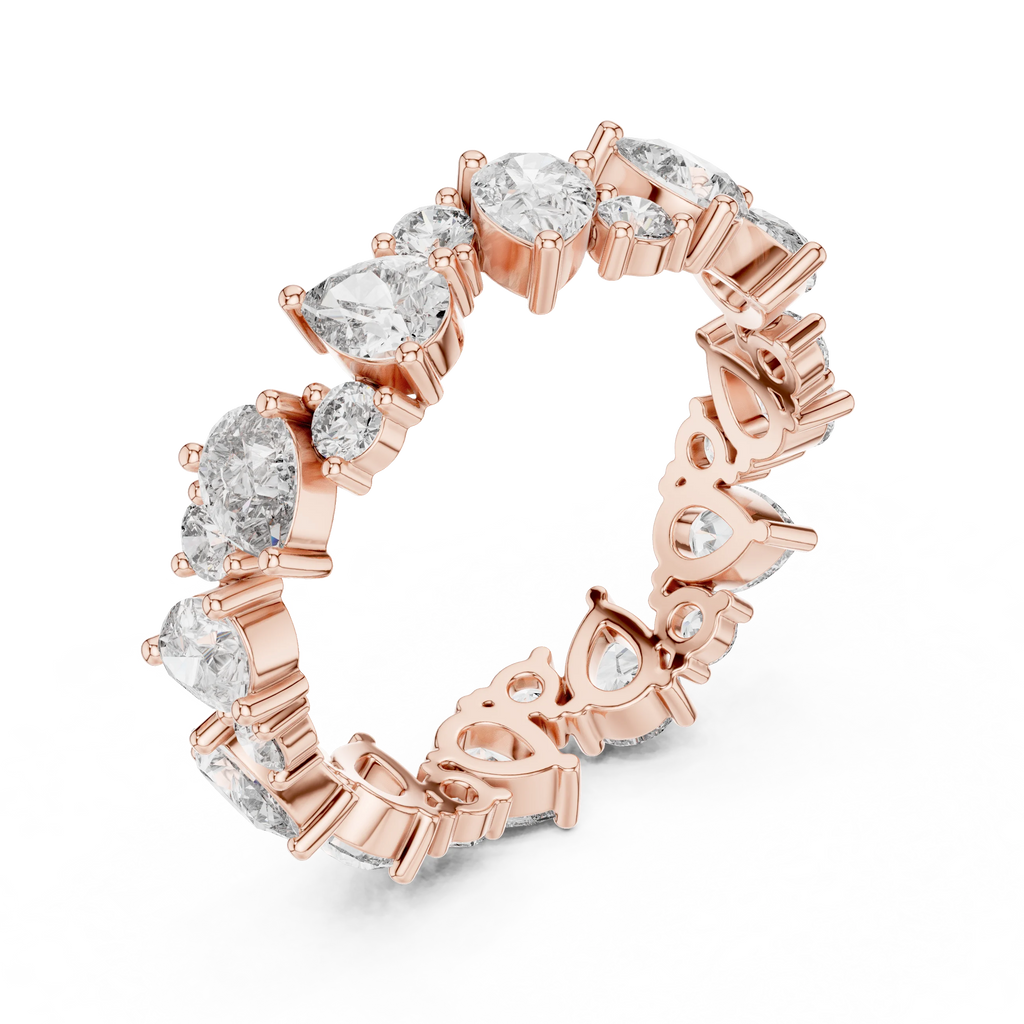 Pear & Round Moissanite Eternity Band 2.22 CTW