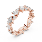 Pear & Round Moissanite Eternity Band 2.22 CTW