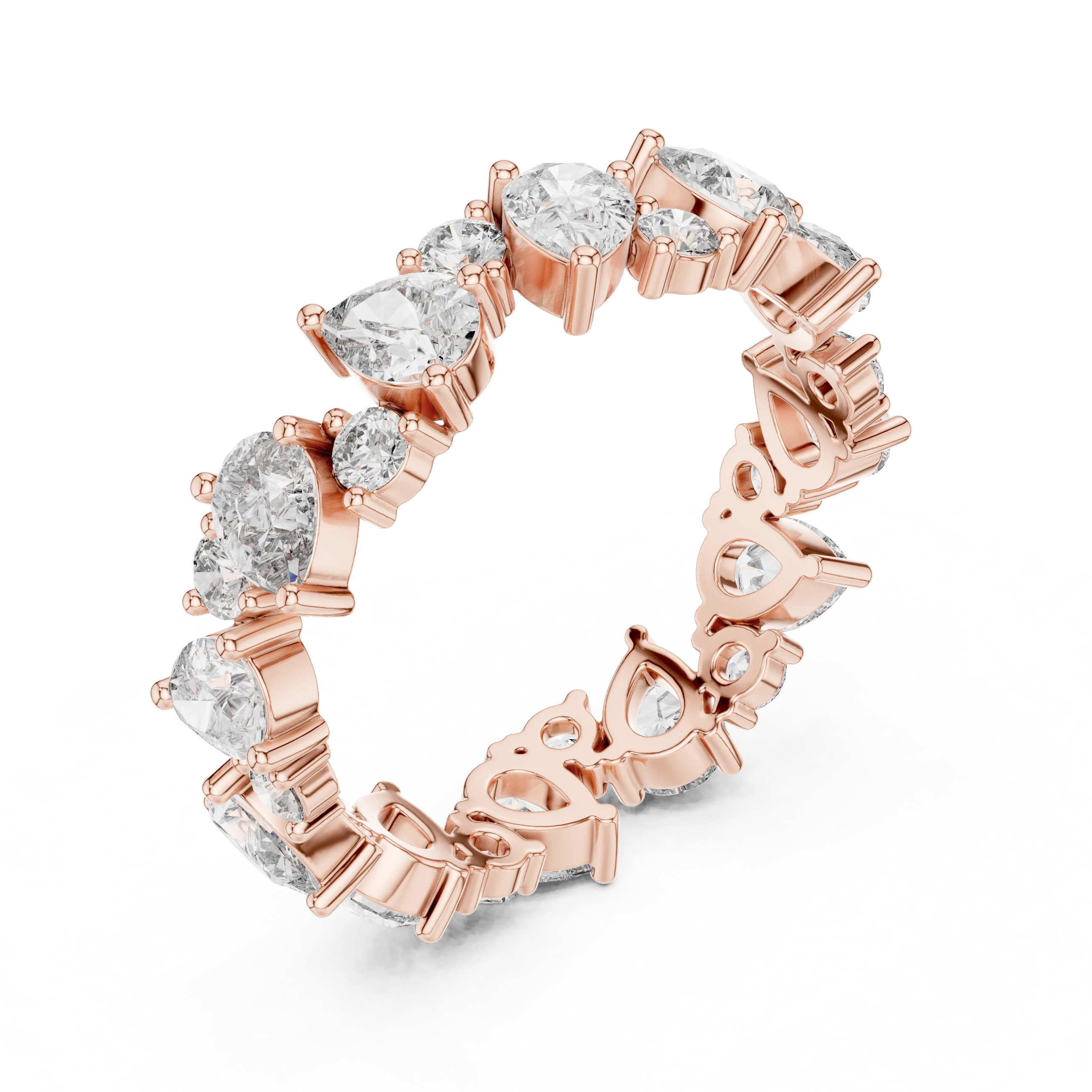 Pear & Round Moissanite Eternity Band 2.22 CTW