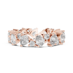 Pear & Round Moissanite Eternity Band 2.22 CTW