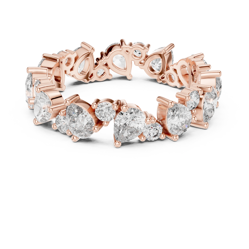 Pear & Round Moissanite Eternity Band 2.22 CTW