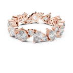 Pear & Round Moissanite Eternity Band 2.22 CTW