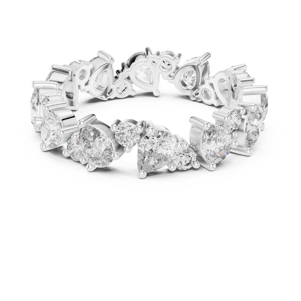 Pear & Round Moissanite Eternity Band 2.22 CTW