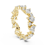 Pear & Round Moissanite Eternity Band 2.22 CTW