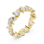 Pear & Round Moissanite Eternity Band 2.22 CTW