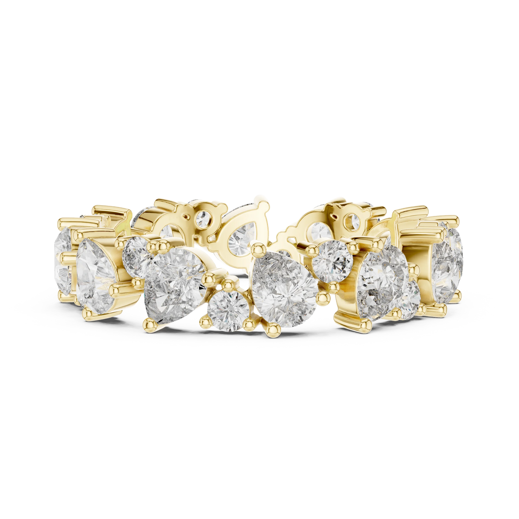 Pear & Round Moissanite Eternity Band 2.22 CTW