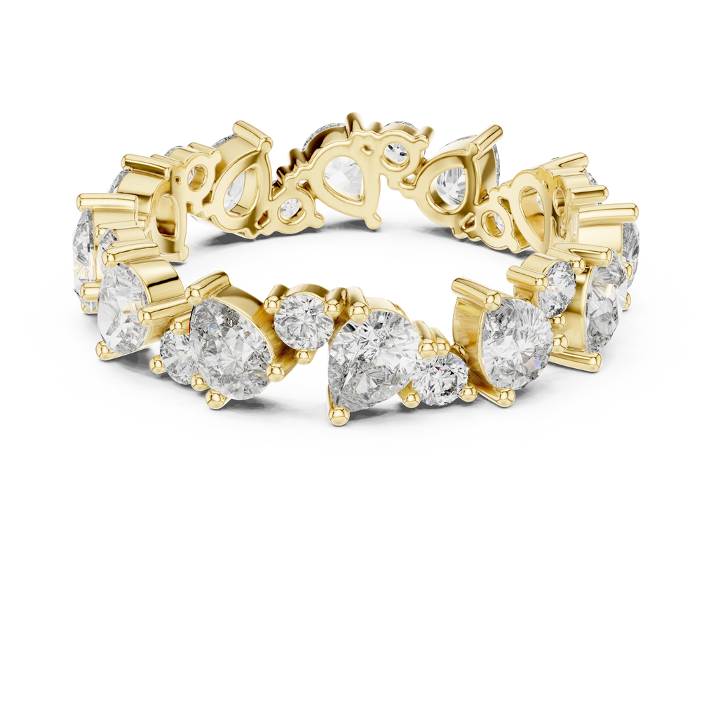 Pear & Round Moissanite Eternity Band 2.22 CTW